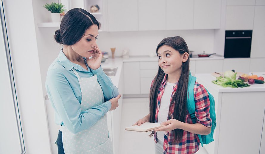 A daughter asks a question of her mother which is hard to answer. 