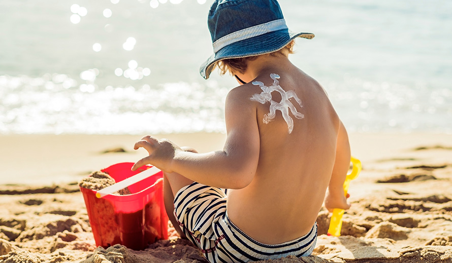 Little boy on the beach.