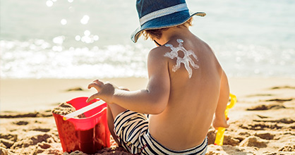 Little boy on the beach.