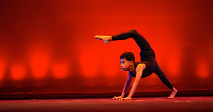 A young dancer participates in Young Talent Big Dreams. 